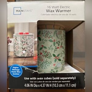 Mainstays 16 Watt Holiday Electric Wax Warmer. New in box.